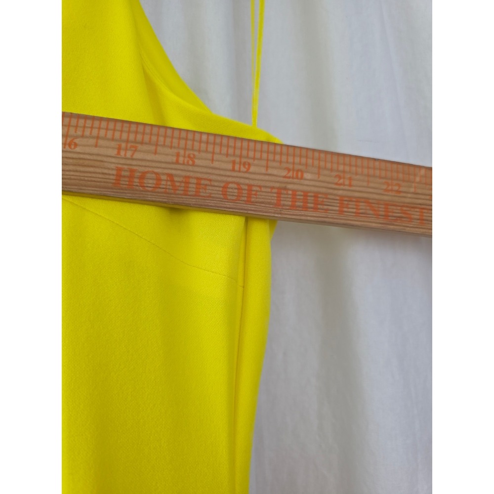 New! Belle Badgley Mischka Yellow Halter Neck Maxi Dress Size 12 Formal gown - Picture 9 of 11
